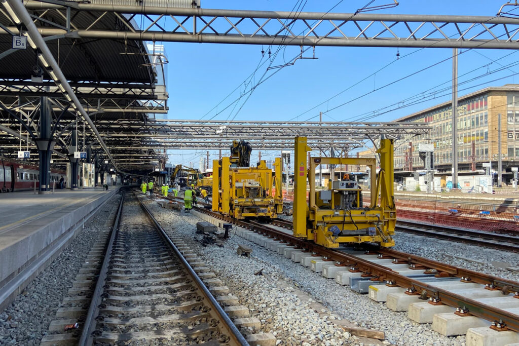 Vernieuwing spoor en wissels - Brussel Zuid