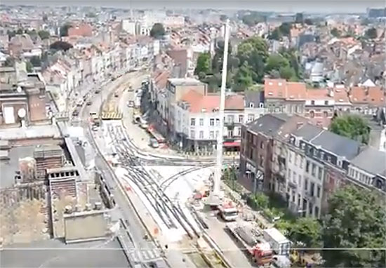 Plaatsing van nieuwe tramsporen in de Generaal Jacqueslaan, tussen de bochten van het Sterreplein en de Boondaalsesteenweg, incl. het begin van de Buyllaan en Renbaanlaan.